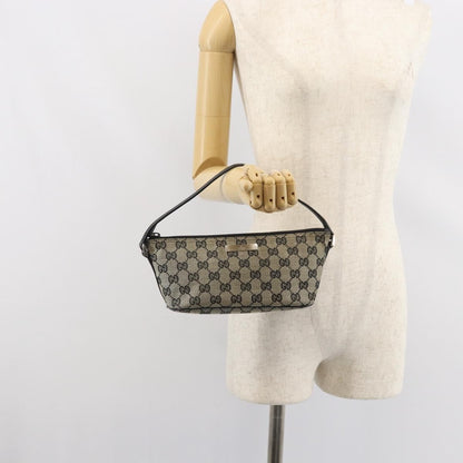 Gucci Vintage Boat Pochette GG Canvas, BLACK, CANVAS, Clutche & pouche