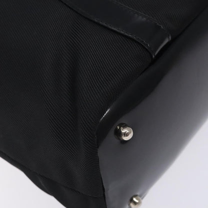 Gucci Vintage Bamboo Handle Tote Nylon, BLACK, NYLON, Tote bag