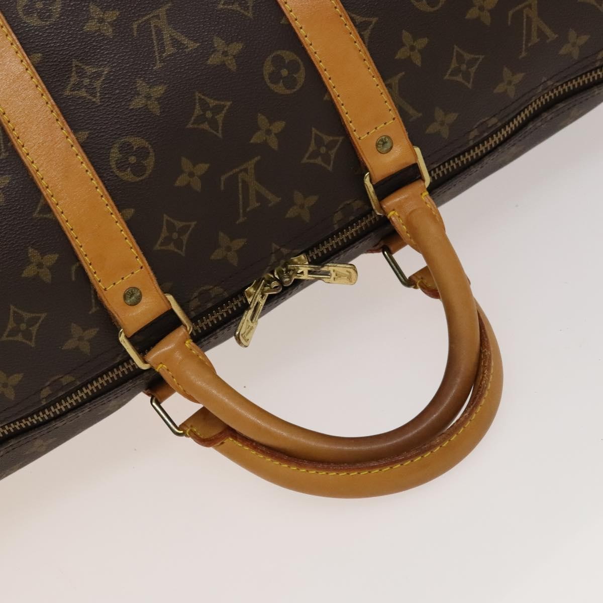Louis Vuitton Keepall Bag Monogram Canvas, BROWN, CANVAS, Travel bag