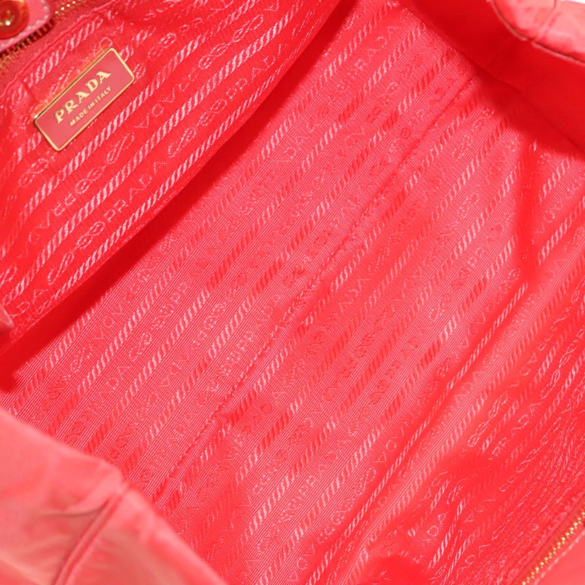 Prada Bow Tote Tessuto, ORANGE, NYLON, Handbag