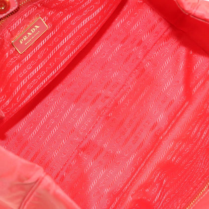 Prada Bow Tote Tessuto, ORANGE, NYLON, Handbag