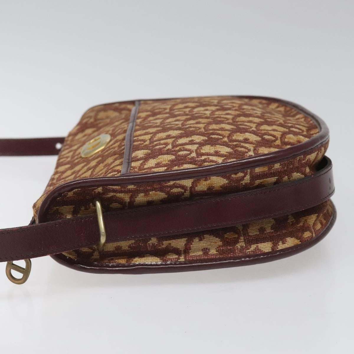 Christian Dior Vintage Trotter Shoulder Bag Canvas, RED, CANVAS, Shoulder bag