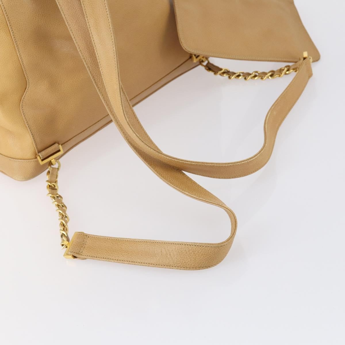 Chanel CC Front Pocket Backpack Leather, BEIGE, LEATHER, Backpack