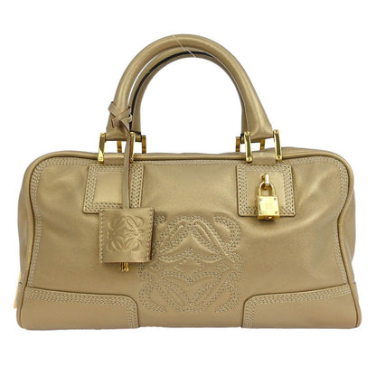 Loewe Amazona Bag Leather, GOLD, LEATHER, Handbag