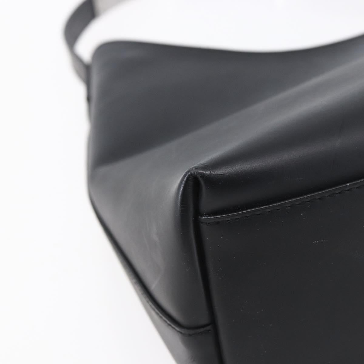 Gucci Metal Handle Hobo Leather, BLACK, LEATHER, Shoulder bag