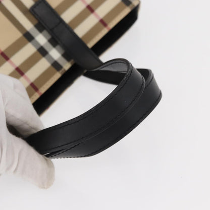 Burberry Top Handle Tote Nova Check Canvas, BEIGE, CANVAS, Handbag