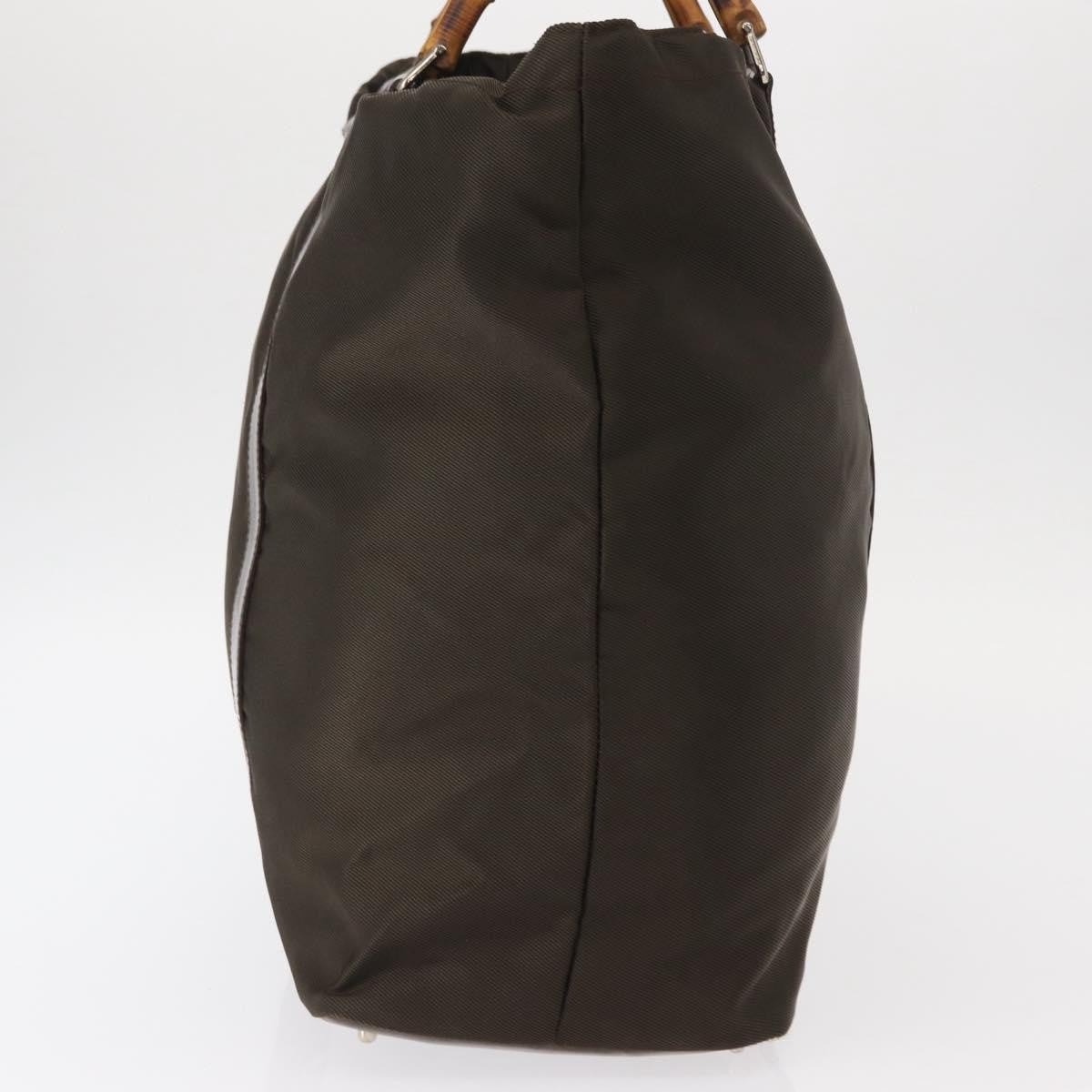 Gucci Bamboo tote bag Nylon, KHAKI, NYLON, Tote bag