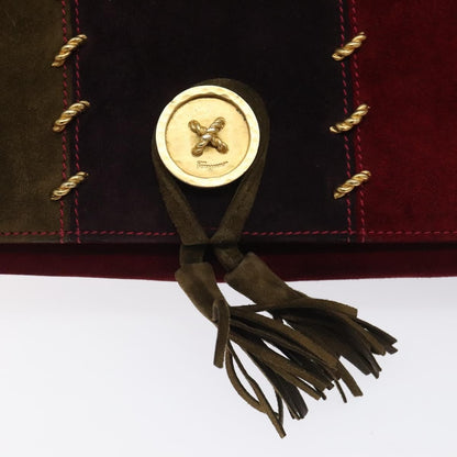 Salvatore Ferragamo Vintage Shoulder Bag Suede, MULTICOLOUR, SUEDE, Shoulder bag