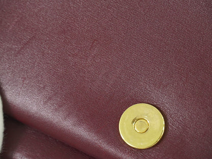 Gucci Arli Shoulder Bag Leather, BURGUNDY, LEATHER, Shoulder bag