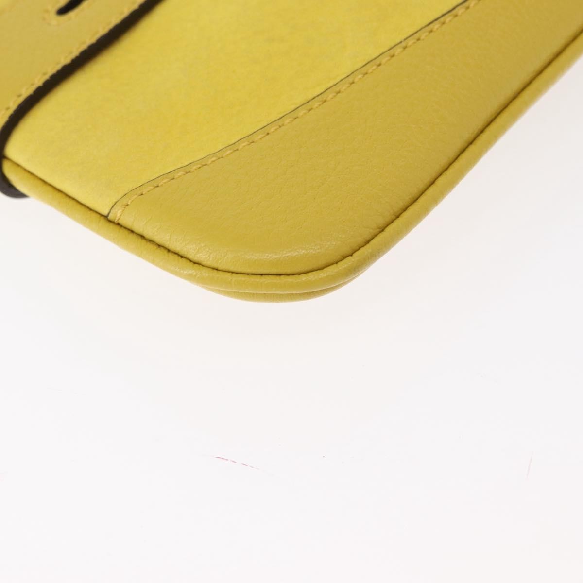 Burberry Vintage Shoulder Bag Leather, YELLOW, LEATHER, Shoulder bag