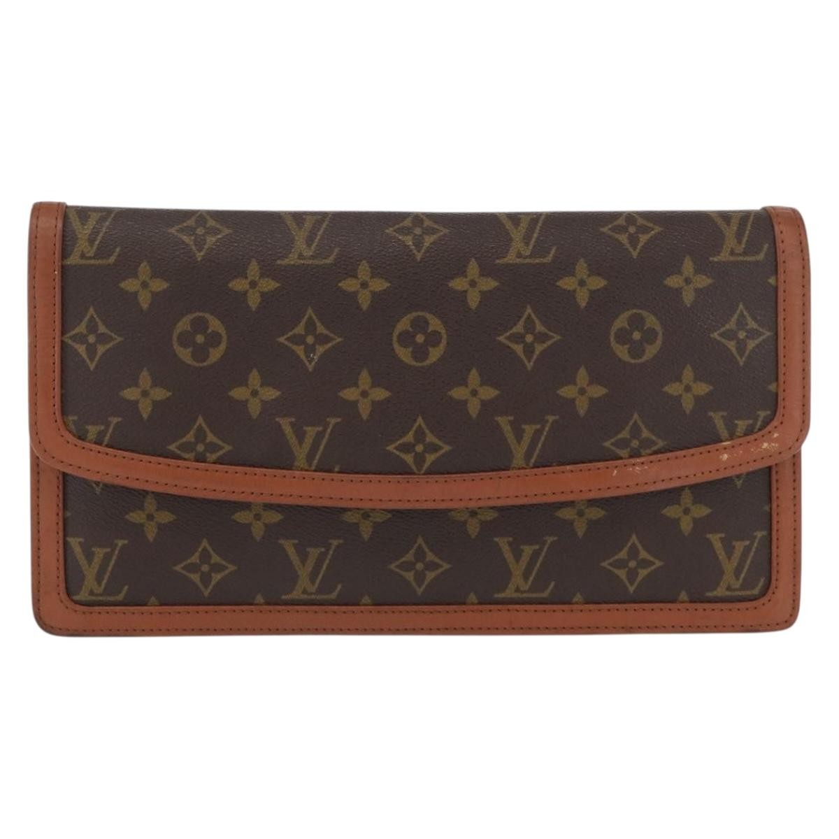 Louis Vuitton Dame Pochette Monogram Canvas, BROWN, CANVAS, Clutche & pouche