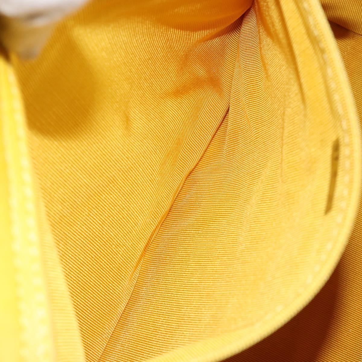 Chanel Vintage CC Resin Pocket Tote Quilted Leather, YELLOW, LEATHER, Tote bag