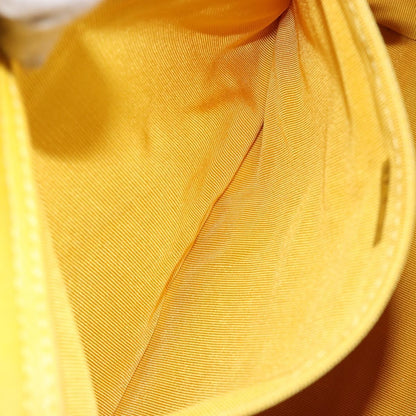 Chanel Vintage CC Resin Pocket Tote Quilted Leather, YELLOW, LEATHER, Tote bag