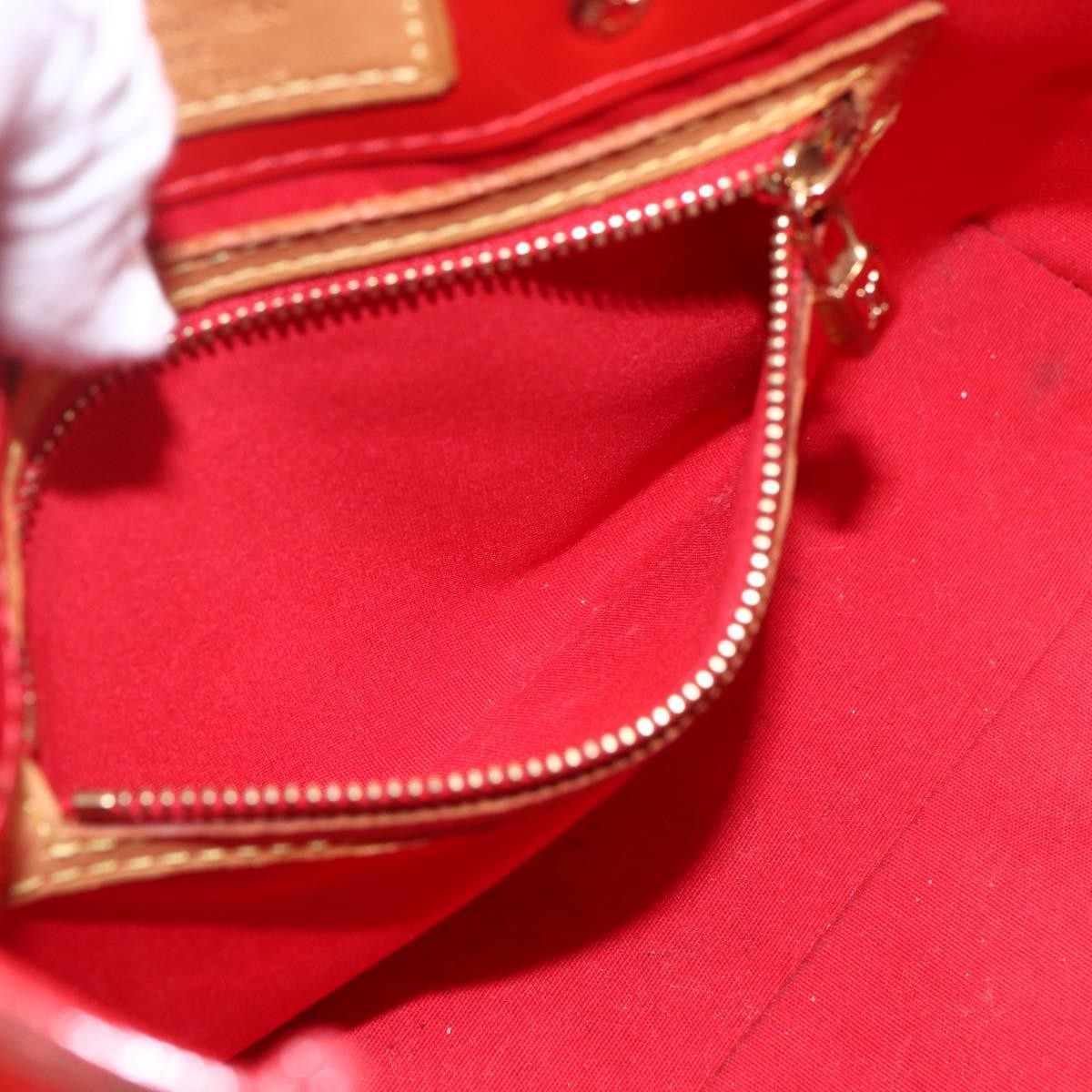 Louis Vuitton Reade Handbag Monogram Vernis, Red, Patent Leather, Handbag