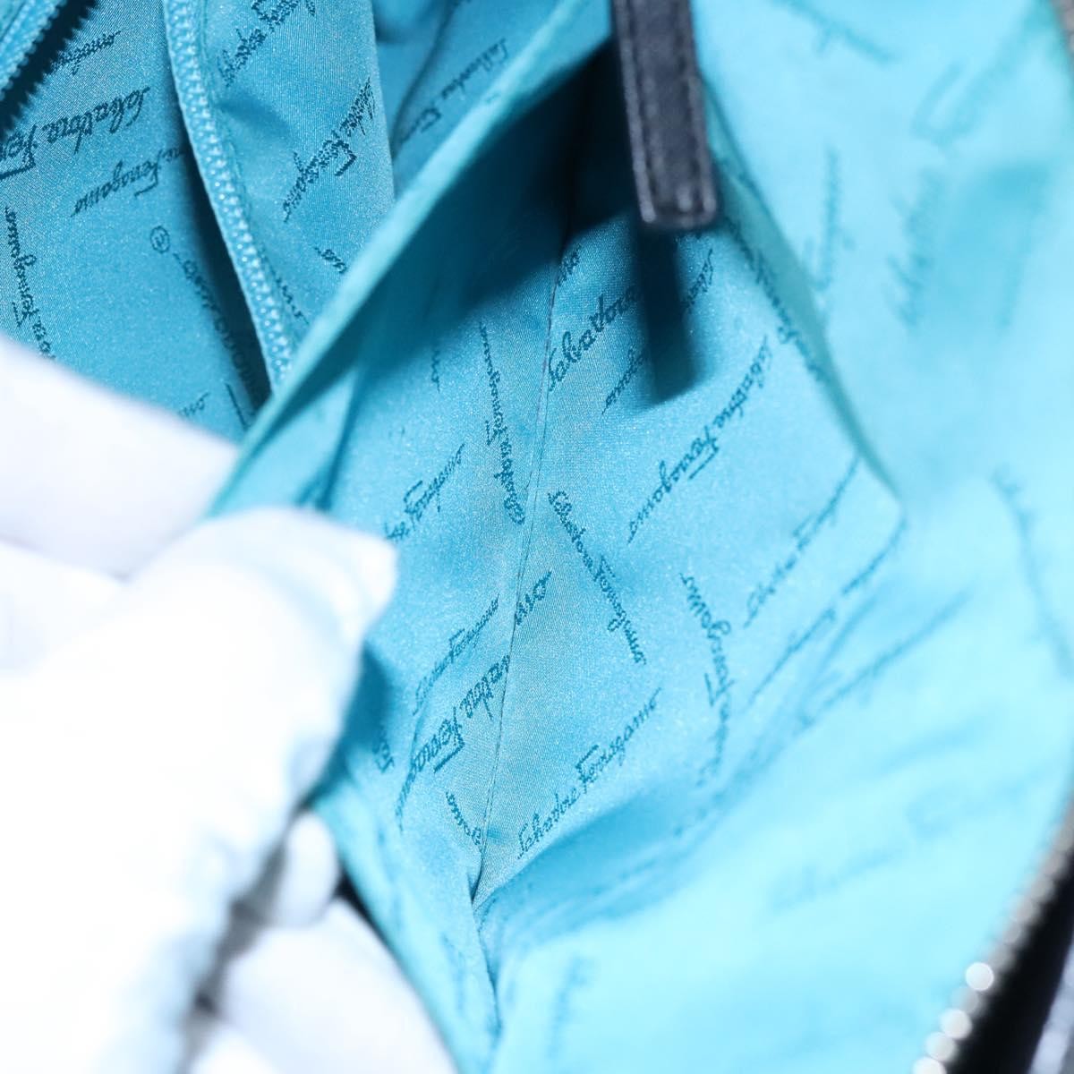 Salvatore Ferragamo Gancini Shoulder Bag Leather, BLACK, LEATHER, Shoulder bag