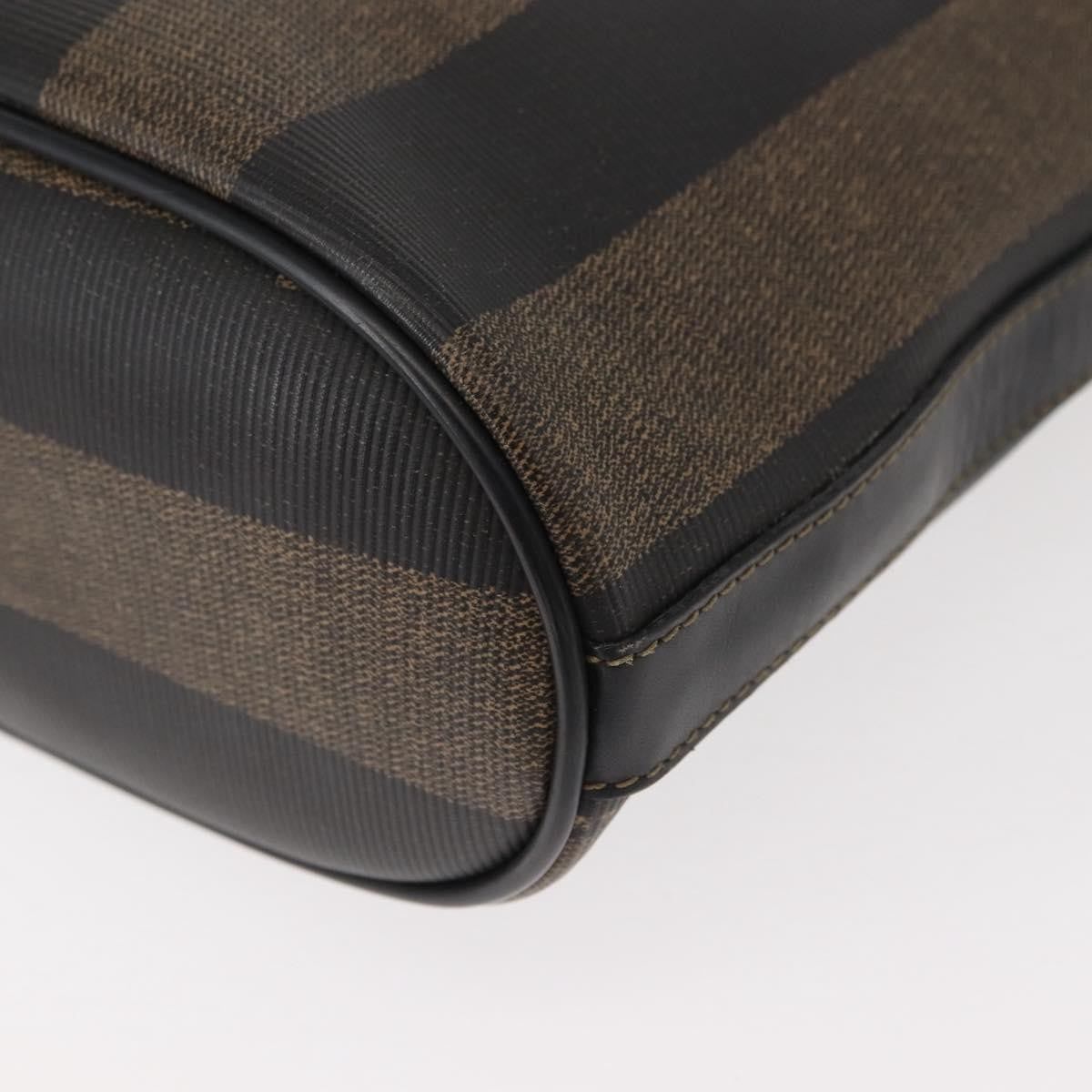 Fendi Pequin Shoulder Bag Canvas, BROWN, PVC, Shoulder bag