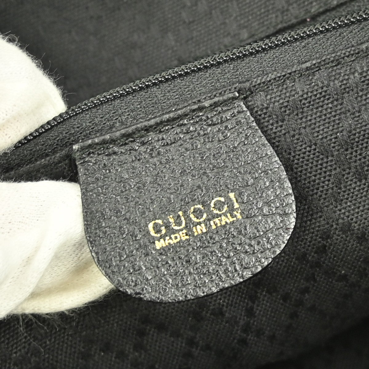 Gucci Vintage Bamboo Backpack Suede, BLACK, SUEDE, Backpack