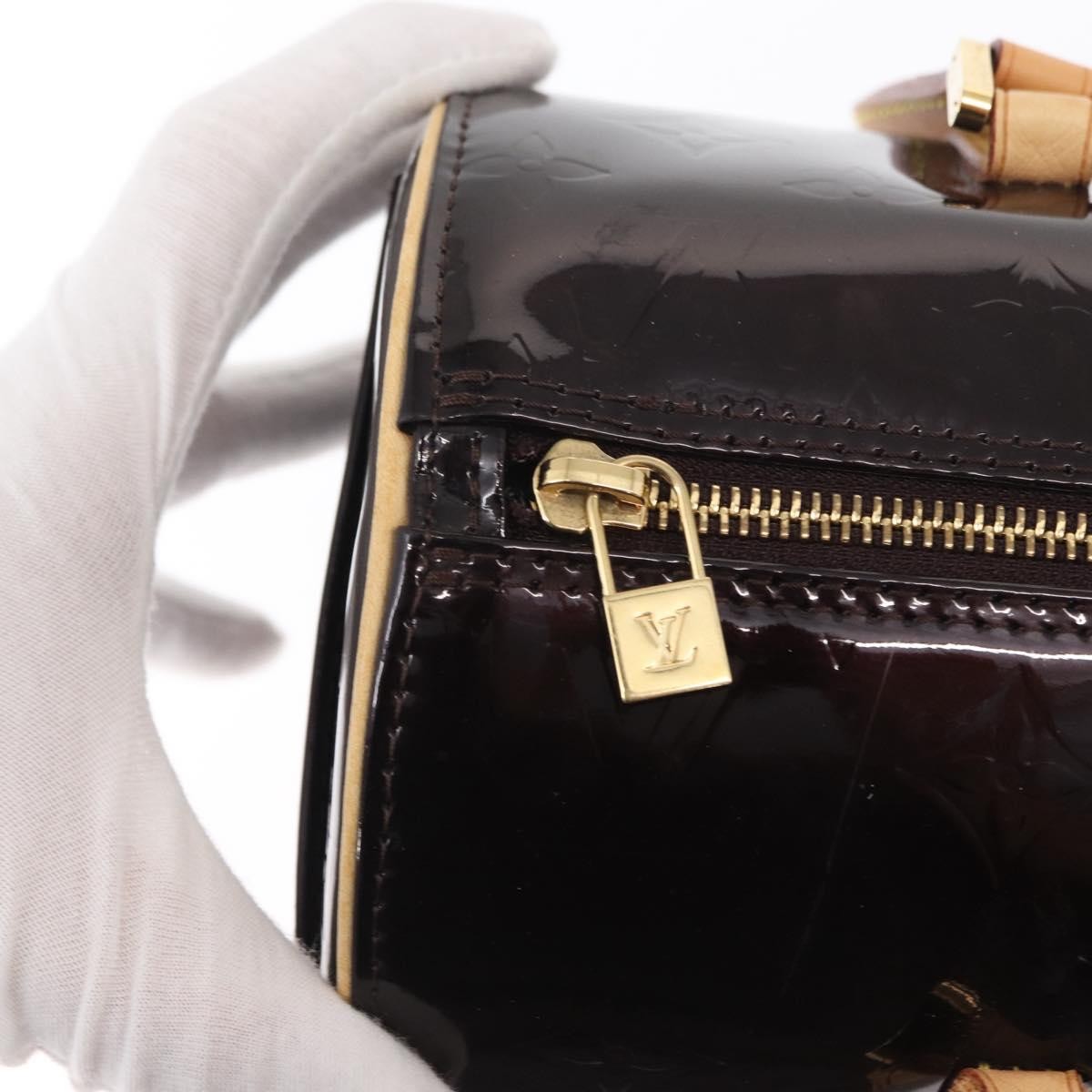Louis Vuitton Bedford Handbag Monogram Vernis, BURGUNDY, PATENT_LEATHER, Handbag