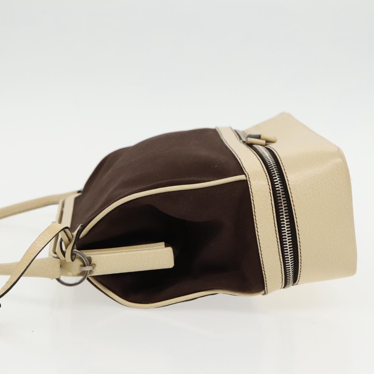 Prada Vintage Handbag Canvas, BROWN, CANVAS, Handbag