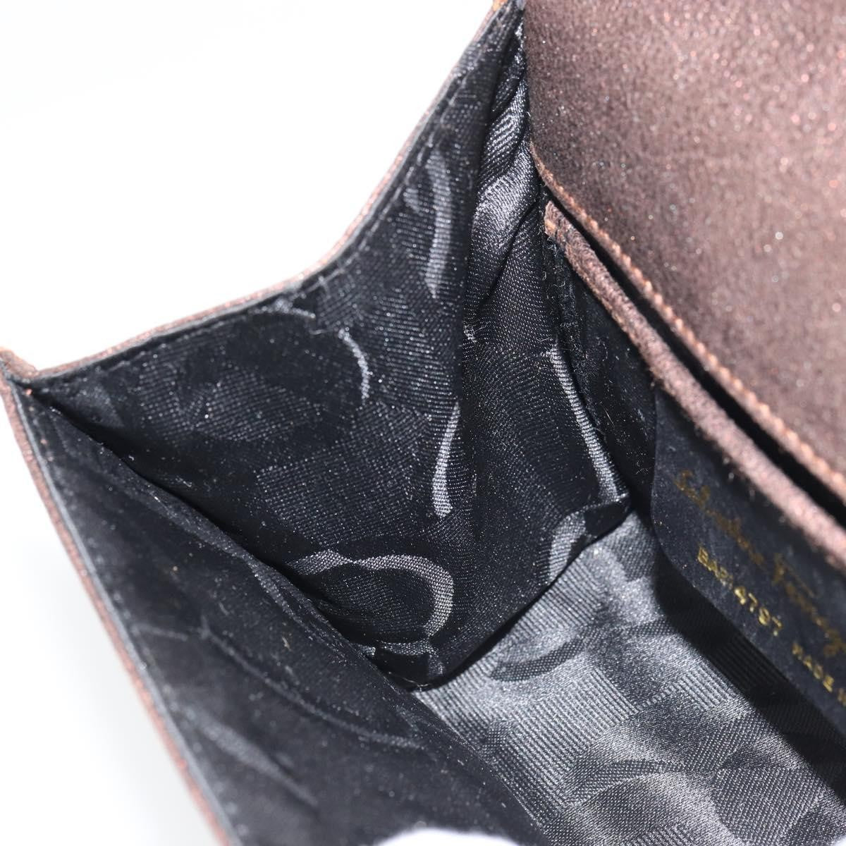 Salvatore Ferragamo Gancini Shoulder Bag Leather, GOLD, LEATHER, Shoulder bag