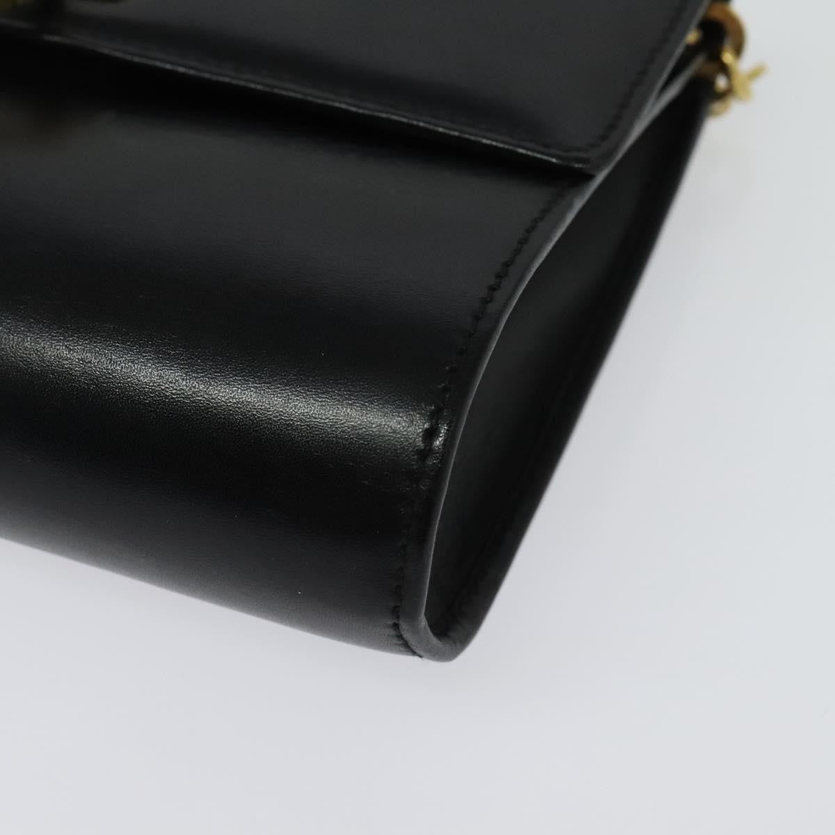 Salvatore Ferragamo Gancini Box Crossbody Bag Leather, BLACK, LEATHER, Shoulder bag