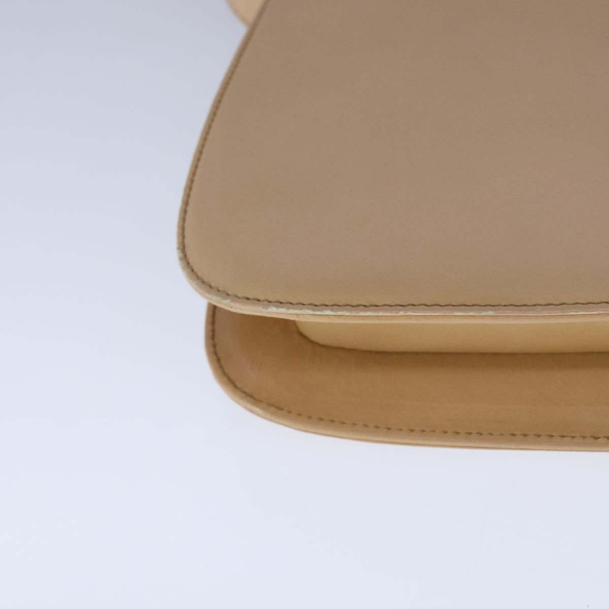 Prada Vintage Shoulder Bag Leather, BEIGE, LEATHER, Shoulder bag