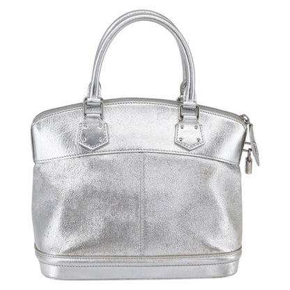 Louis Vuitton Suhali Lockit Handbag Leather, SILVER, LEATHER, Handbag