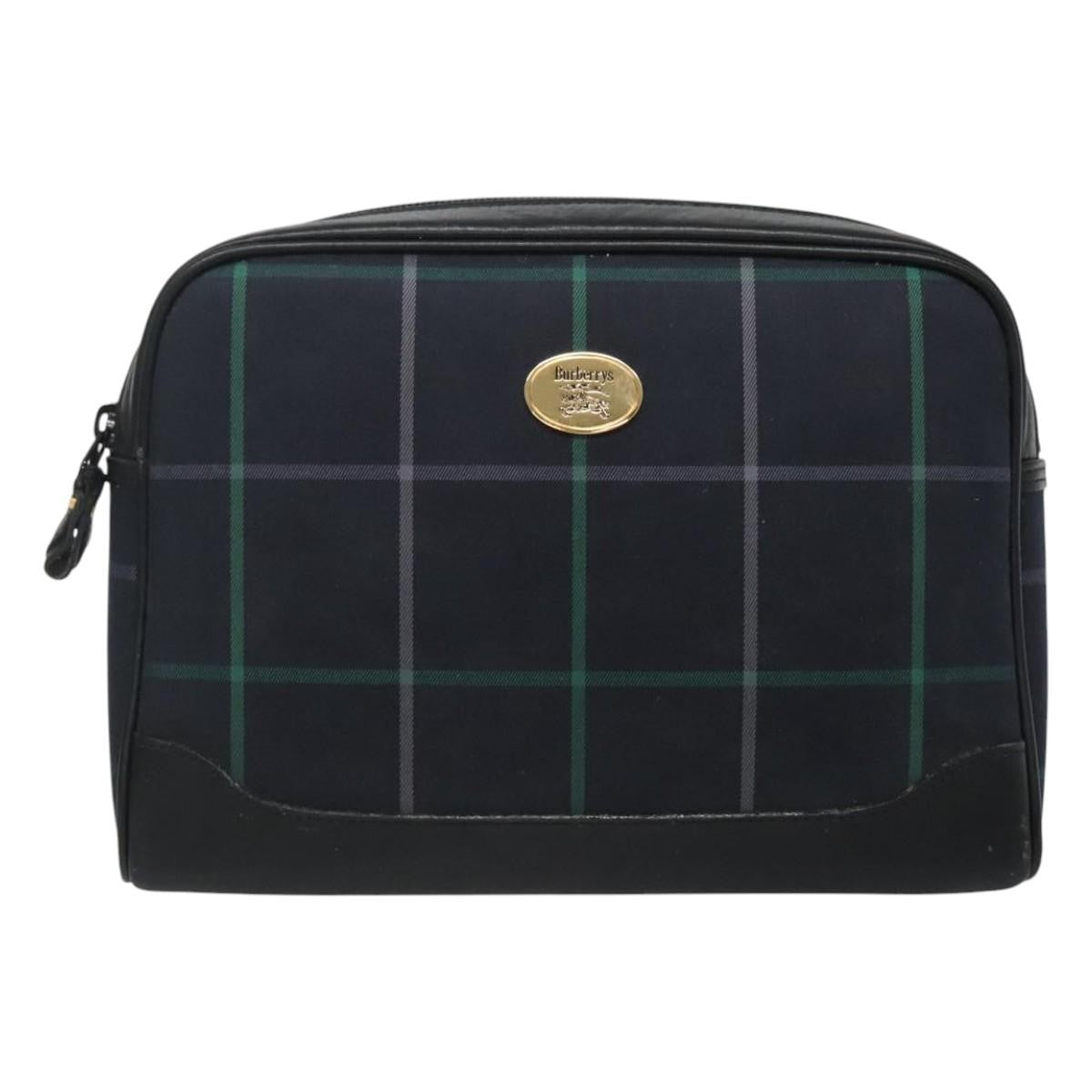Burberry Nova check Pochette Canvas, NAVY, CANVAS, Clutche & pouche