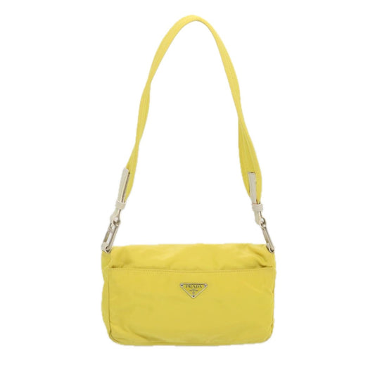 Prada Vintage Shoulder Bag Tessuto, Yellow, Nylon, Shoulder Bag