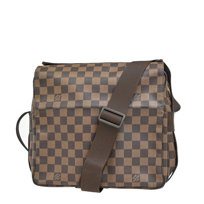 Louis Vuitton Naviglio Handbag Damier, BROWN, CANVAS, Shoulder bag