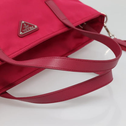 Prada Convertible Front Pocket Tote Tessuto, PINK, NYLON, Tote bag