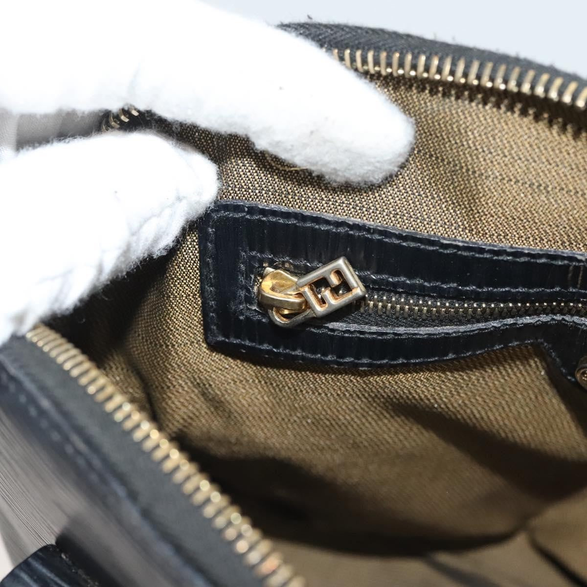 Fendi Vintage Top Handle Dome Bag Leather, BLACK, LEATHER, Handbag