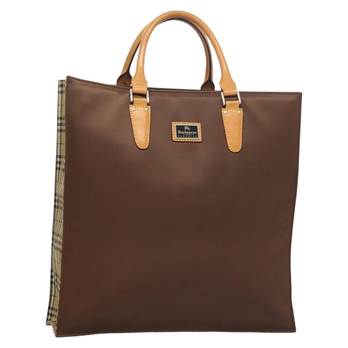 Burberry Nova Check Tote Nylon, BROWN, NYLON, Tote bag