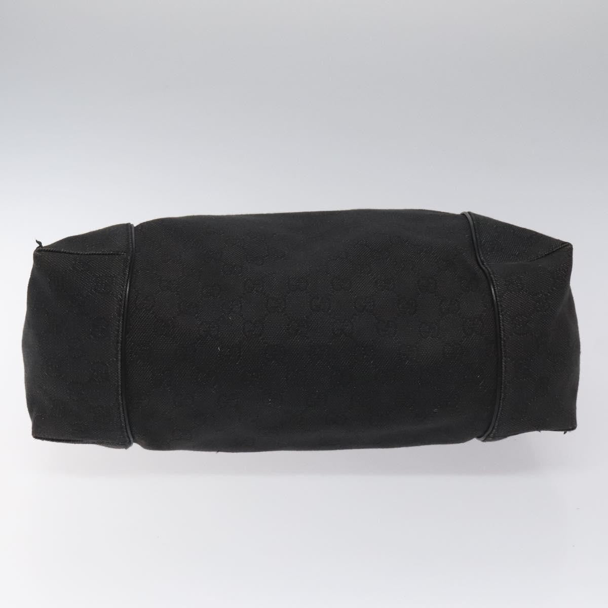 Gucci Vintage Shoulder Bag GG Canvas and Leather, BLACK, CANVAS, Shoulder bag