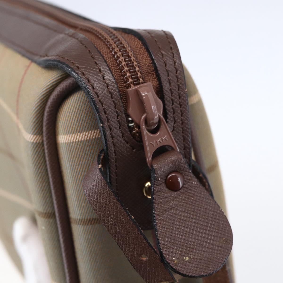 Burberry Nova check Pochette Canvas, BEIGE, CANVAS, Clutche & pouche