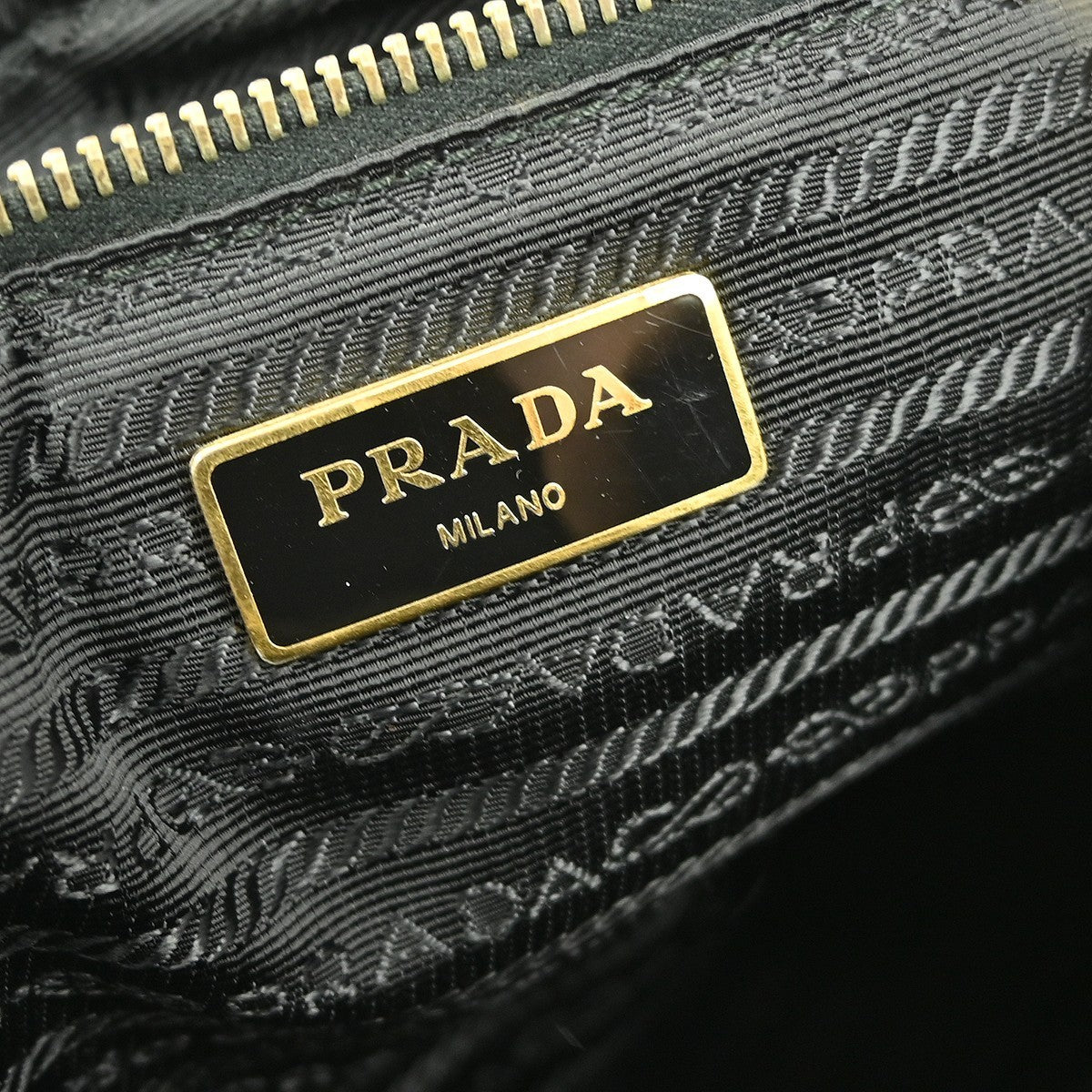 Prada Zip Convertible Shopping Tote Tessuto with Saffiano Leather, BLACK, NYLON, Tote bag