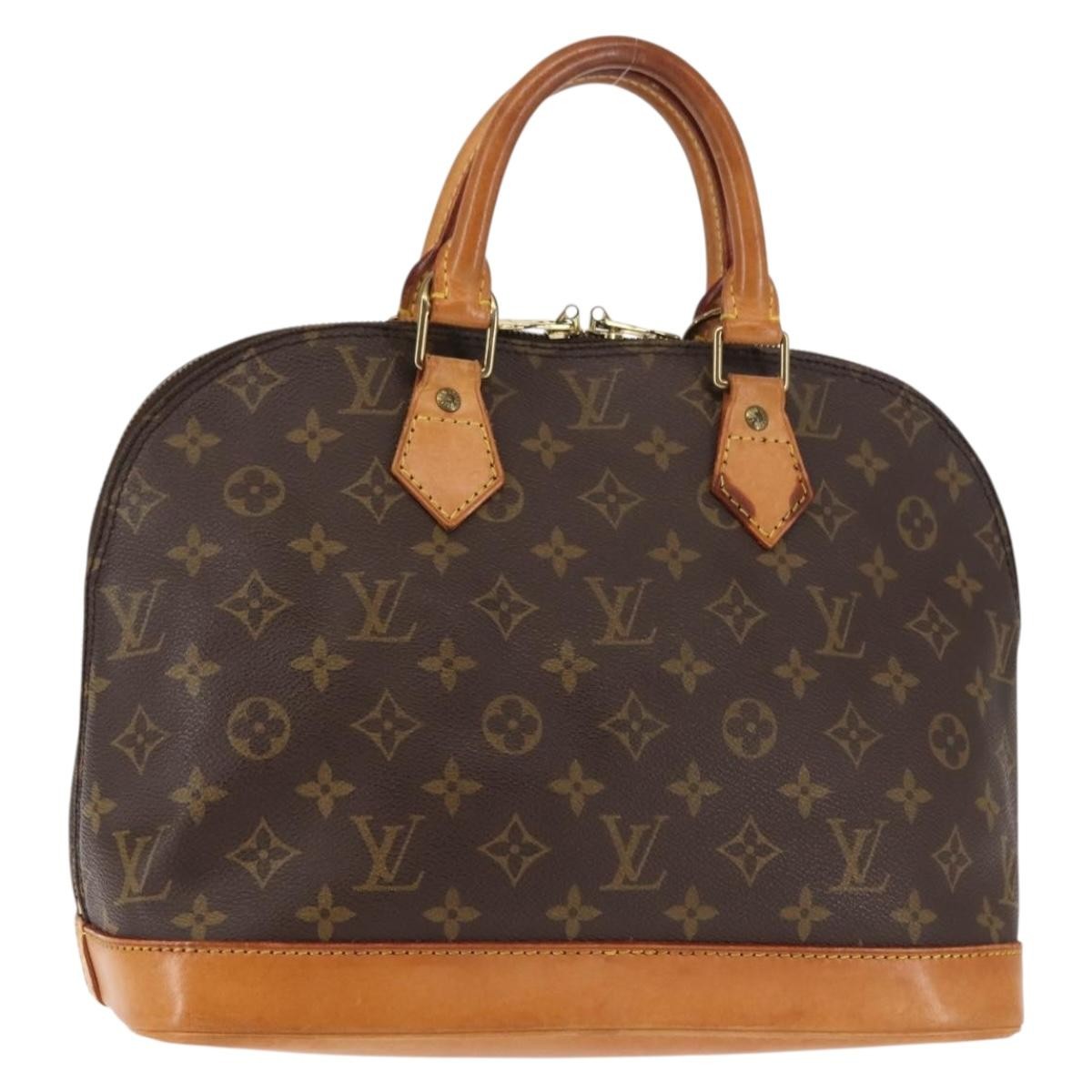 Louis Vuitton Alma Handbag Monogram Canvas, BROWN, CANVAS, Handbag