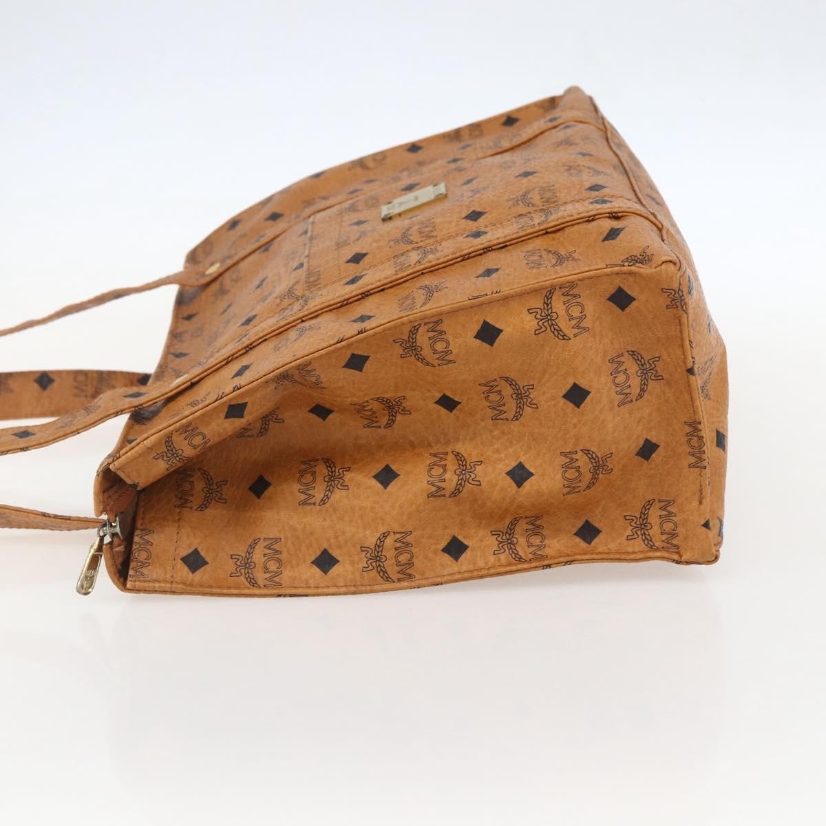 MCM Vintage Visetos Tote bag Canvas, BROWN, PVC, Tote bag
