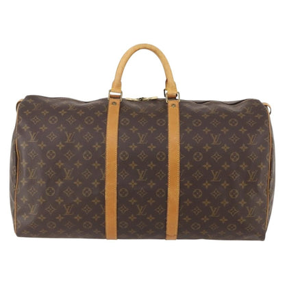 Louis Vuitton Keepall Bag Monogram Canvas, BROWN, CANVAS, Travel bag