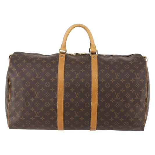Louis Vuitton Keepall Bag Monogram Canvas, BROWN, CANVAS, Travel bag