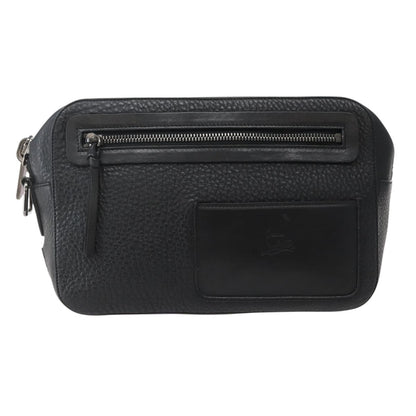 Christian Louboutin Loubiclutch Leather, BLACK, LEATHER, Clutche & pouche