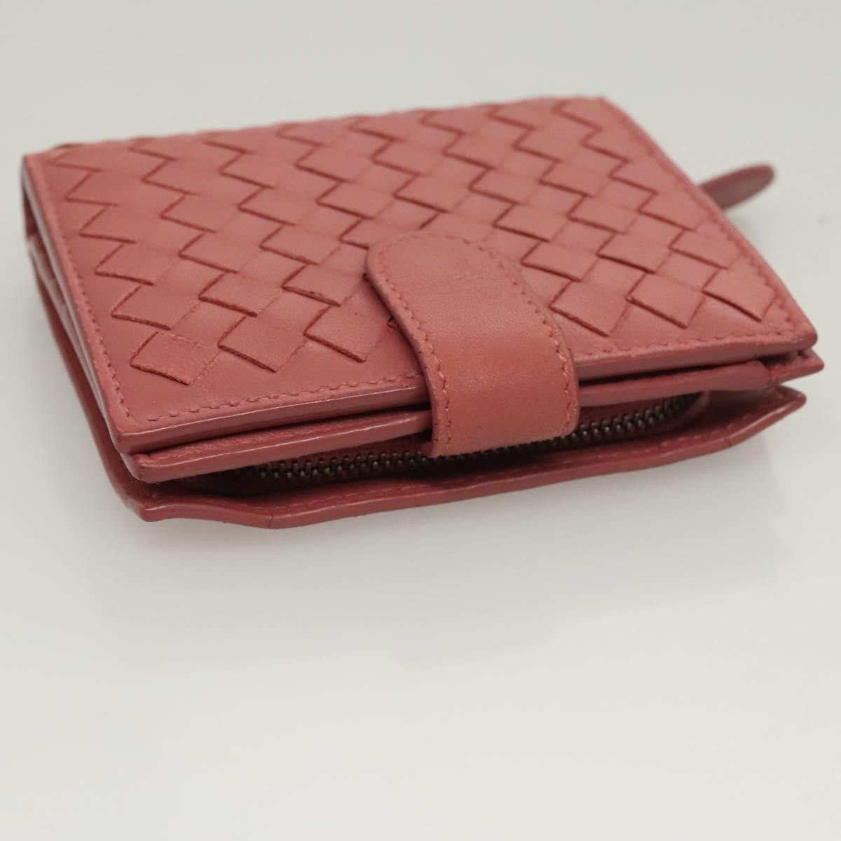 Bottega Veneta Bifold Coin Pocket Card Holder Intrecciato Nappa, PINK, LEATHER, Wallets