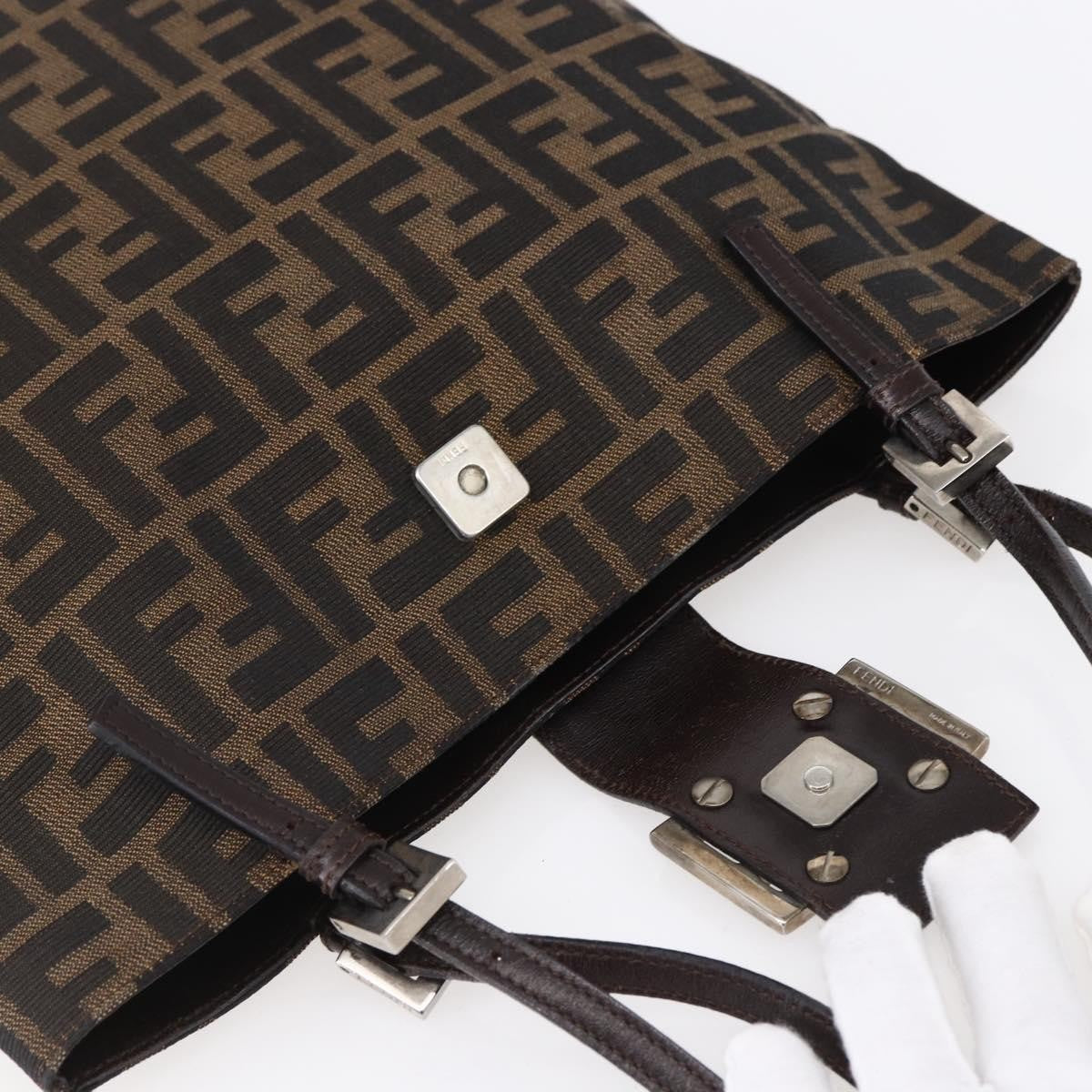 Fendi Vintage Shoulder Bag Zucca Canvas, BROWN, CANVAS, Shoulder bag