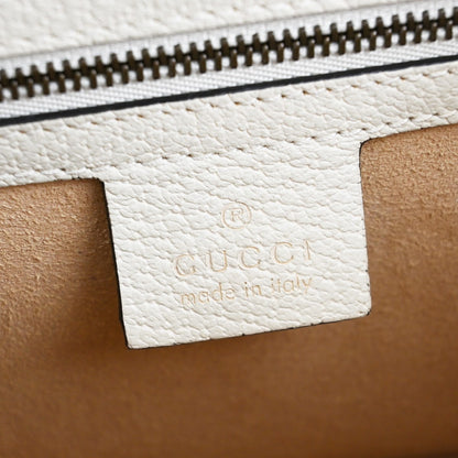 Gucci Queen Margaret Top Handle Bag GG Coated Canvas with Leather, BEIGE, CANVAS, Handbag