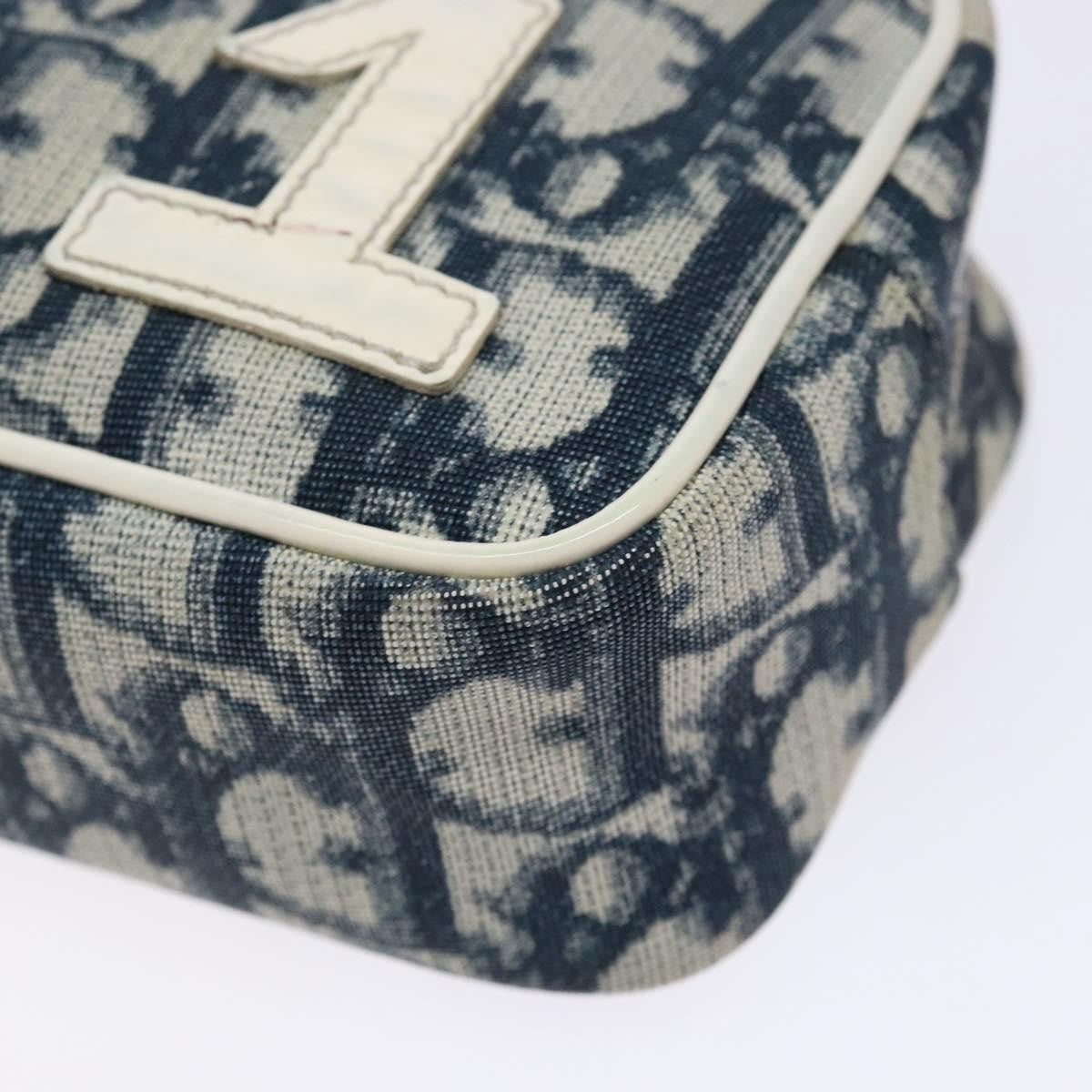 Christian Dior Vintage Trotter Pouch Diorissimo Canvas, NAVY, CANVAS, Clutche & pouche