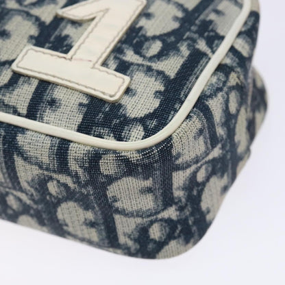 Christian Dior Vintage Trotter Pouch Diorissimo Canvas, NAVY, CANVAS, Clutche & pouche
