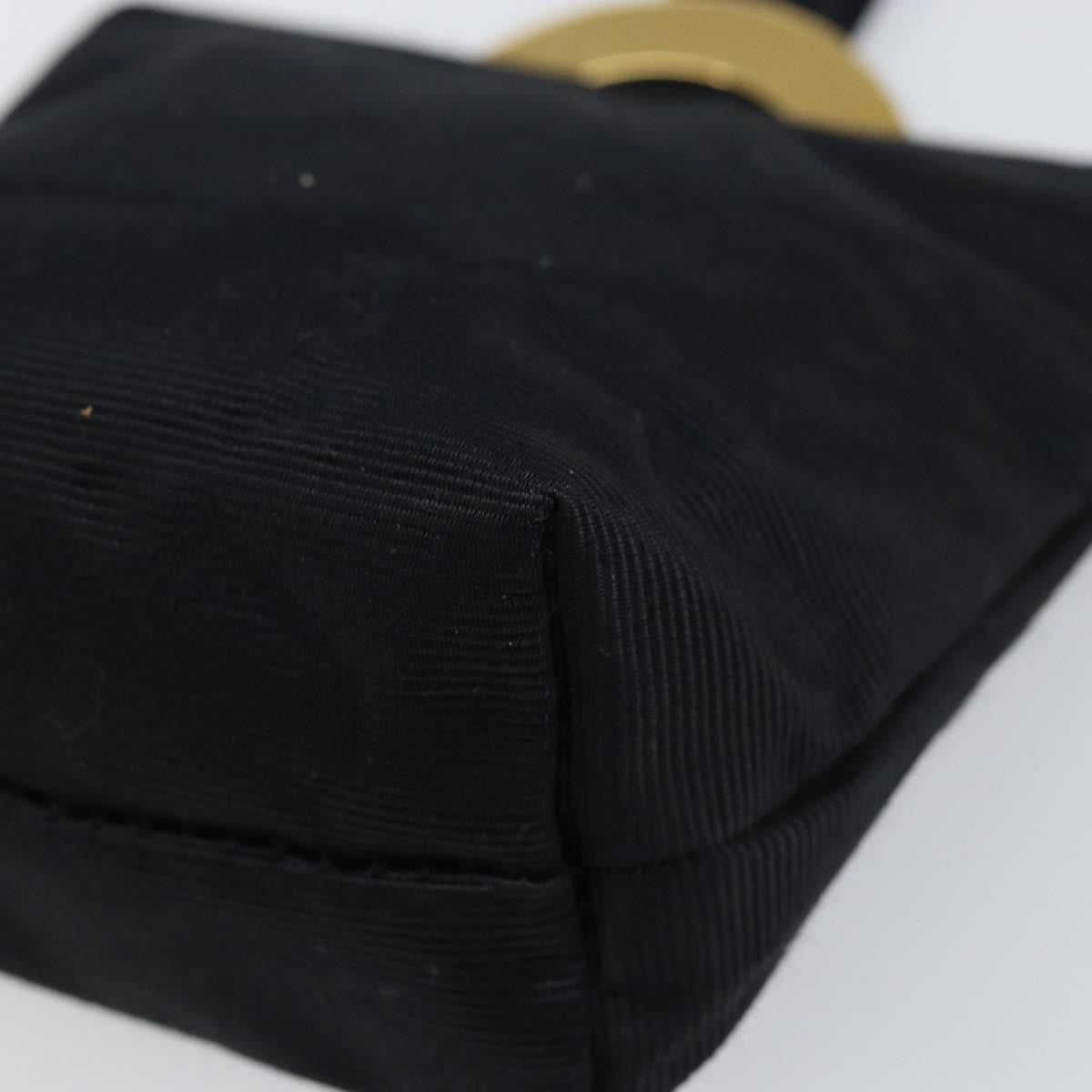 Celine Circle Logo Pouch Nylon, BLACK, NYLON, Clutche & pouche