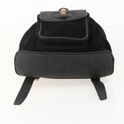Gucci Gucci bamboo backpack daim, Black, Denim, Backpack