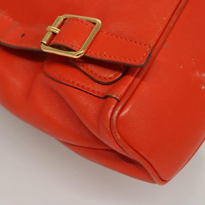 Gucci Vintage Bamboo Backpack Leather, ORANGE, LEATHER, Backpack