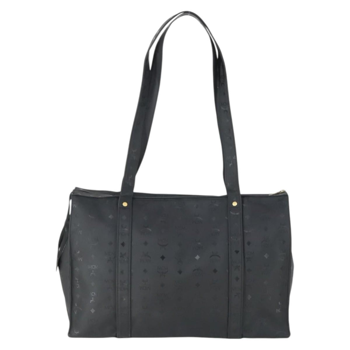 MCM Vintage Visetos Tote bag Canvas, BLACK, CANVAS, Tote bag